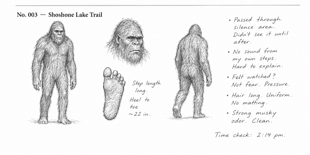 Field sketch — Shoshone Lake Trail
